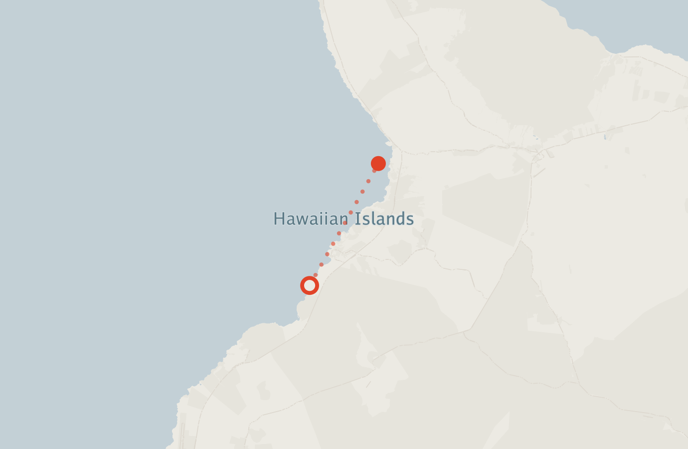 Activity map — real sighting points on an OpenStreetMap basemap
