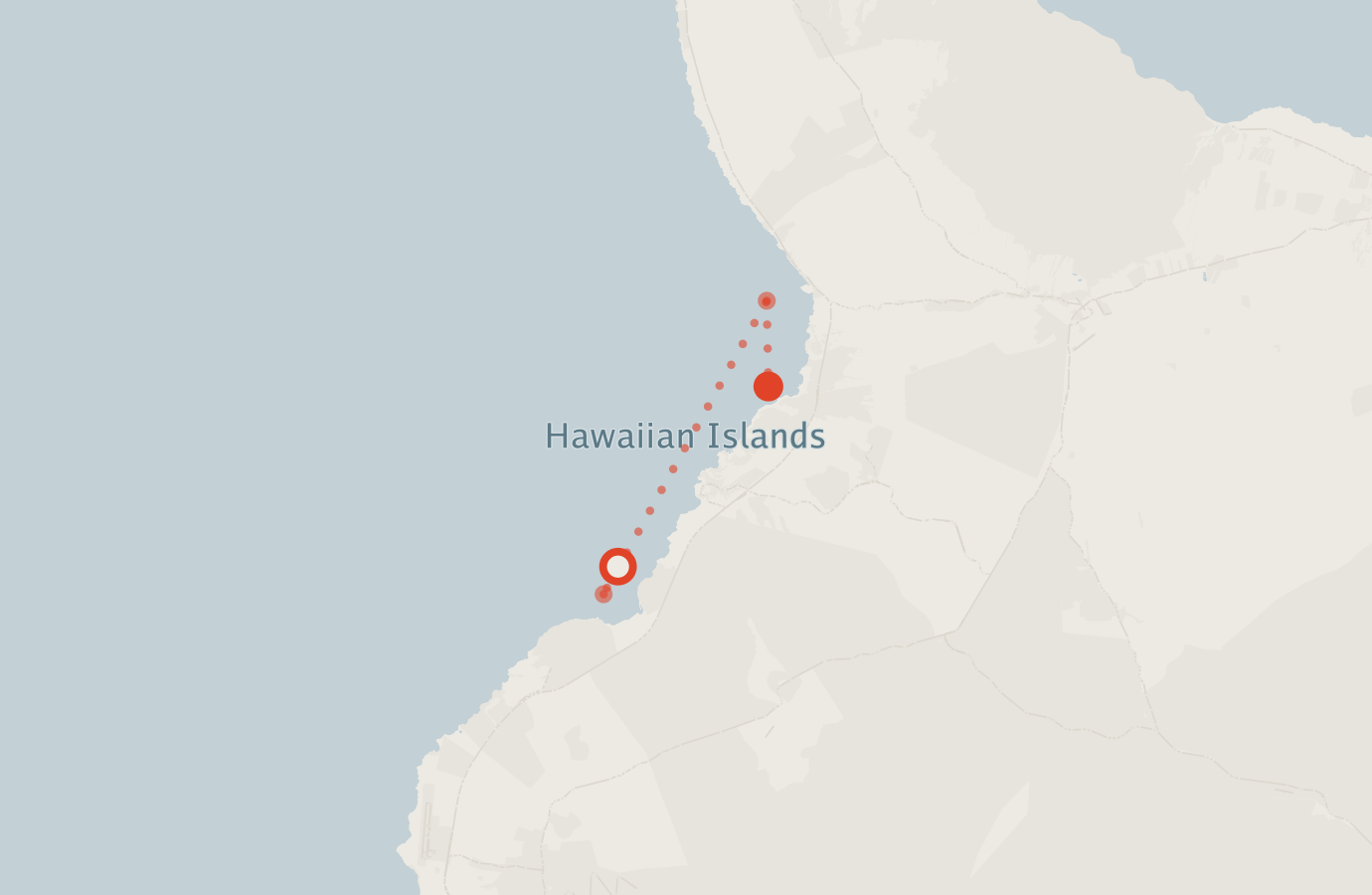 Activity map — real sighting points on an OpenStreetMap basemap