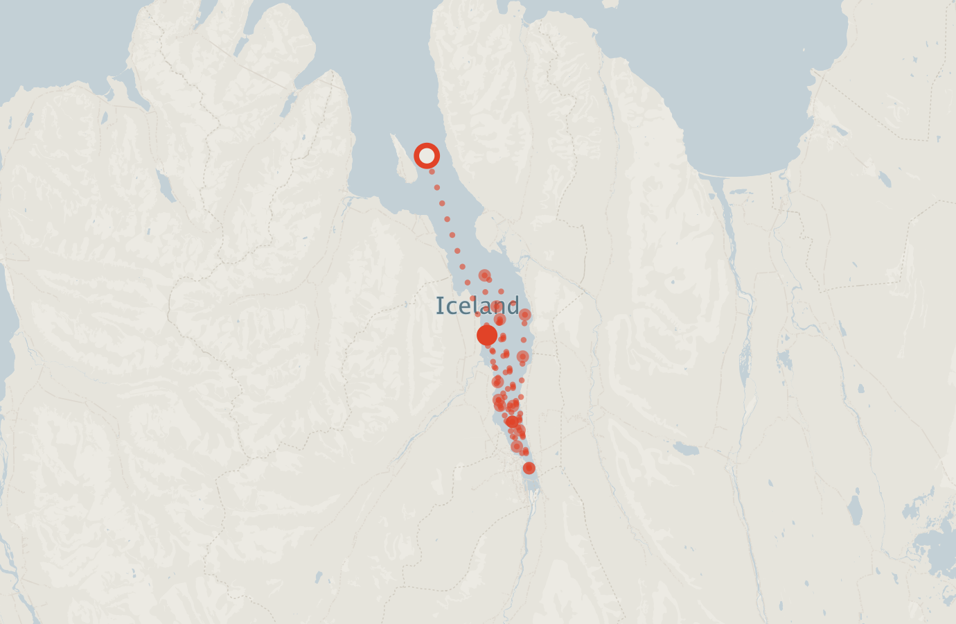 Activity map — real sighting points on an OpenStreetMap basemap