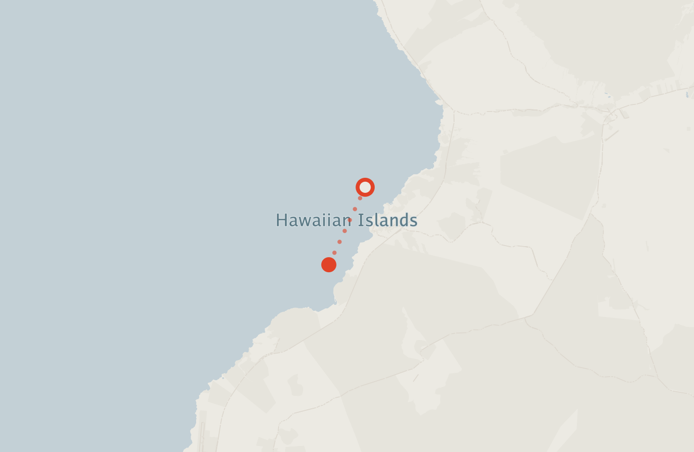 Activity map — real sighting points on an OpenStreetMap basemap