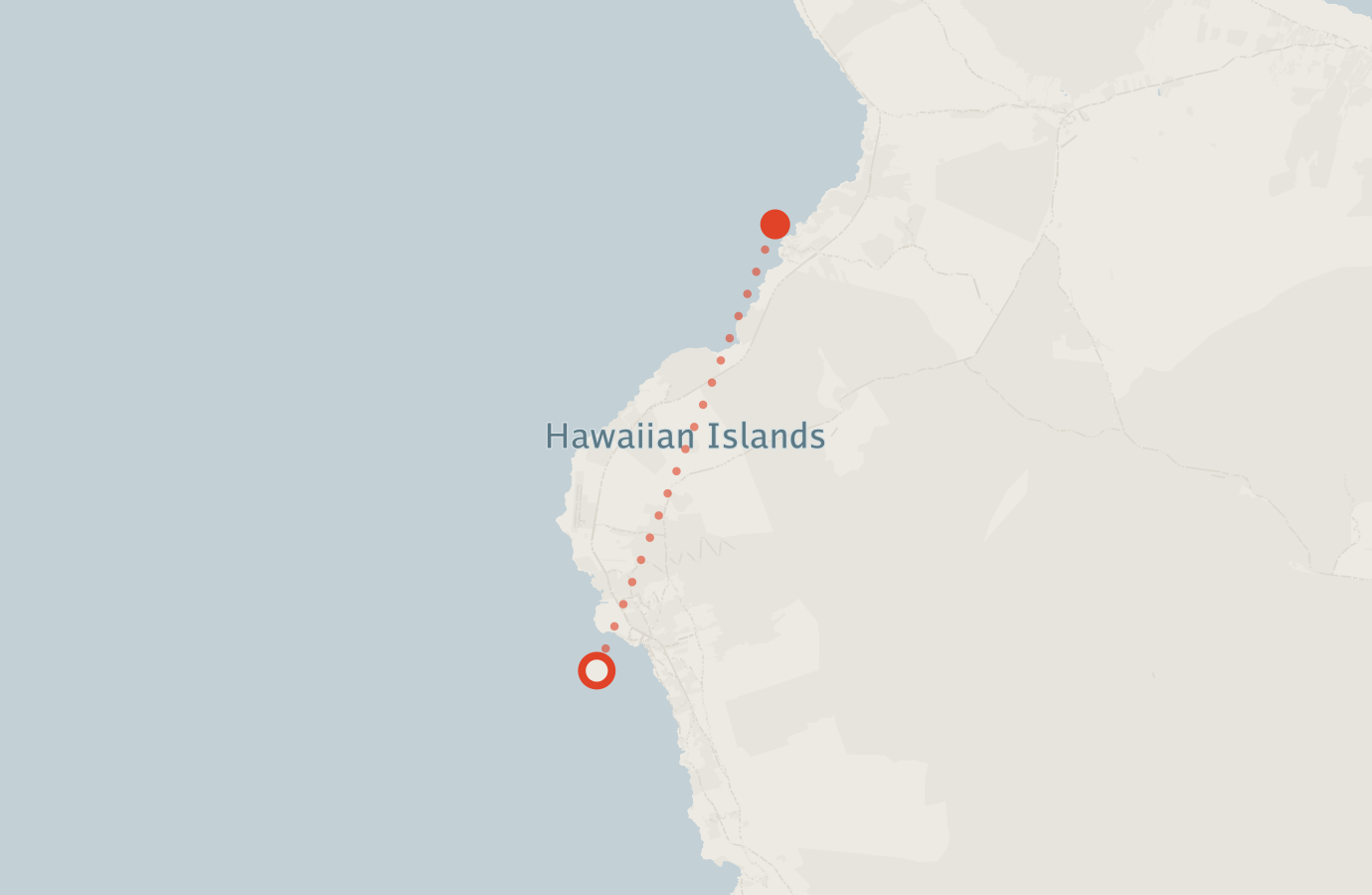 Activity map — real sighting points on an OpenStreetMap basemap
