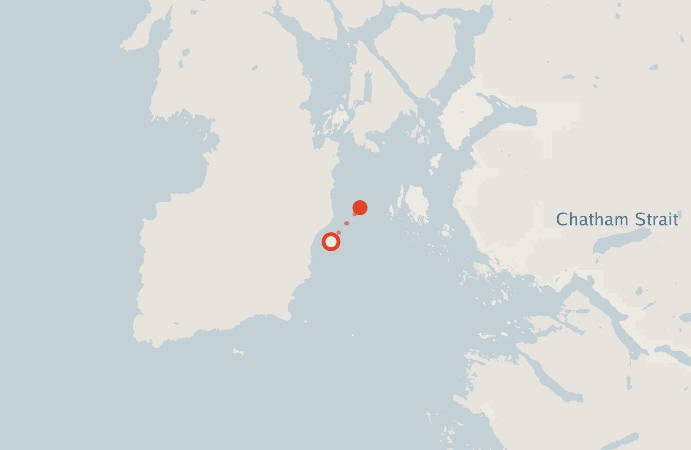 Activity map — real sighting points on an OpenStreetMap basemap