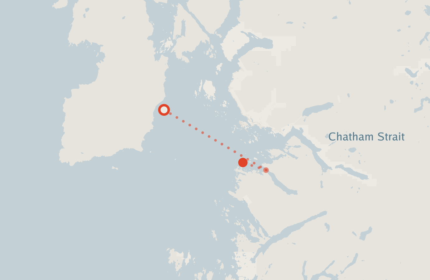 Activity map — real sighting points on an OpenStreetMap basemap