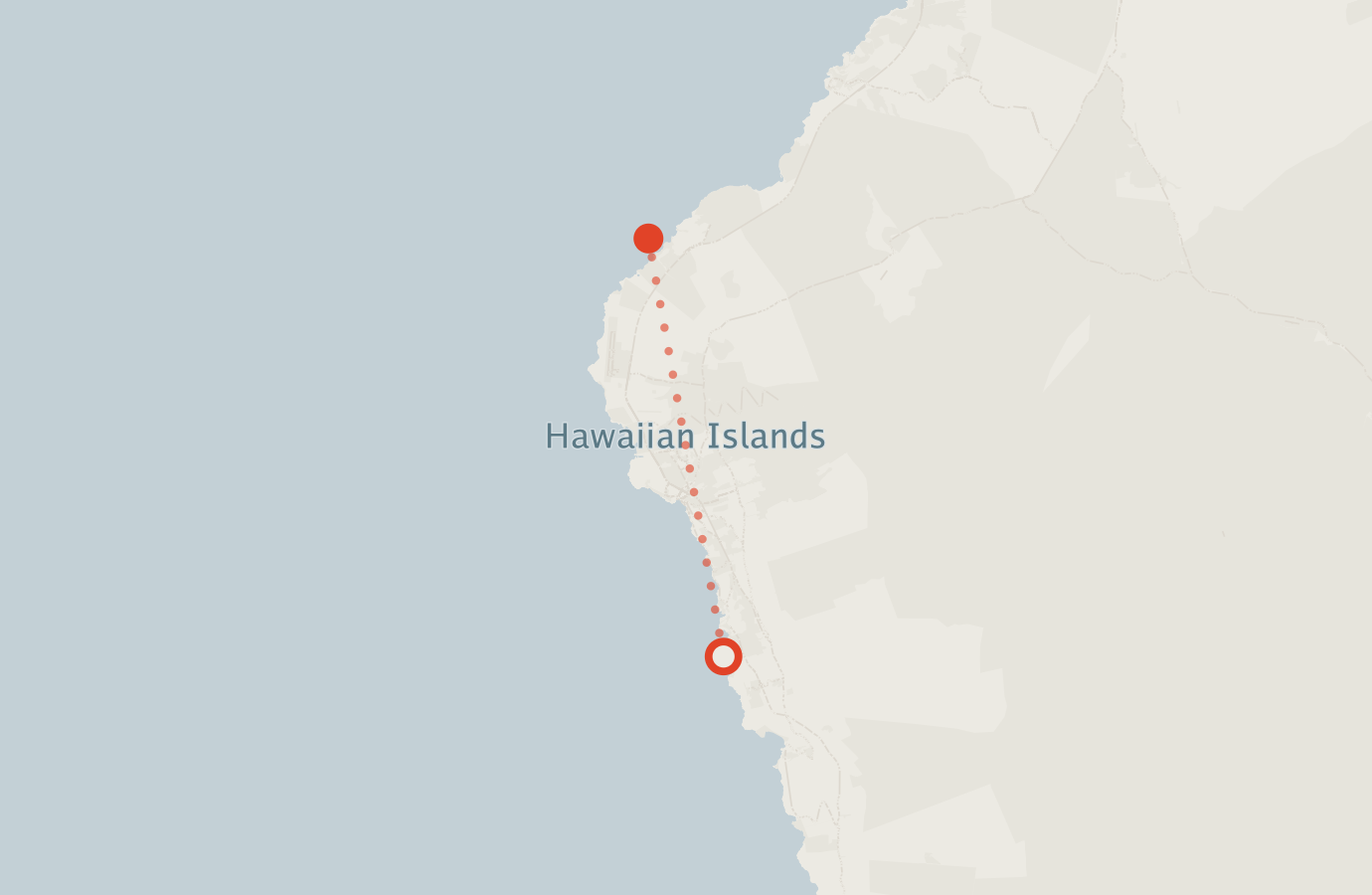 Activity map — real sighting points on an OpenStreetMap basemap