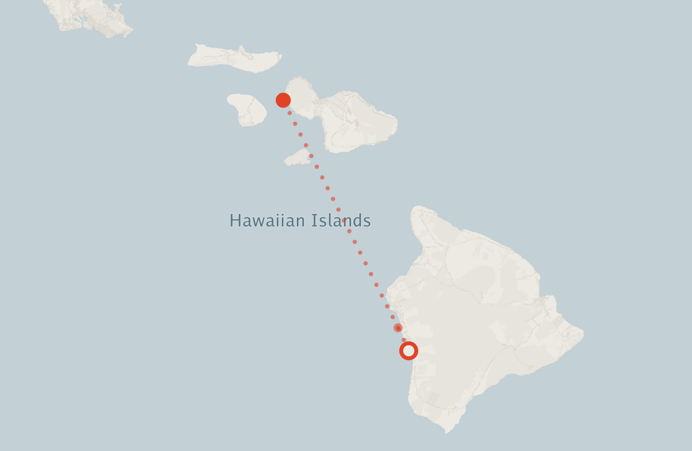 Activity map — real sighting points on an OpenStreetMap basemap