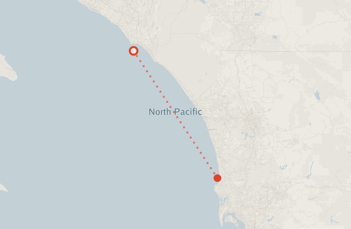 Activity map — real sighting points on an OpenStreetMap basemap