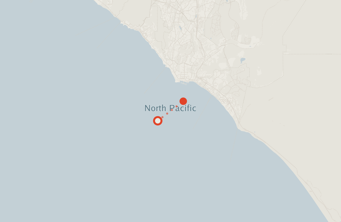 Activity map — real sighting points on an OpenStreetMap basemap