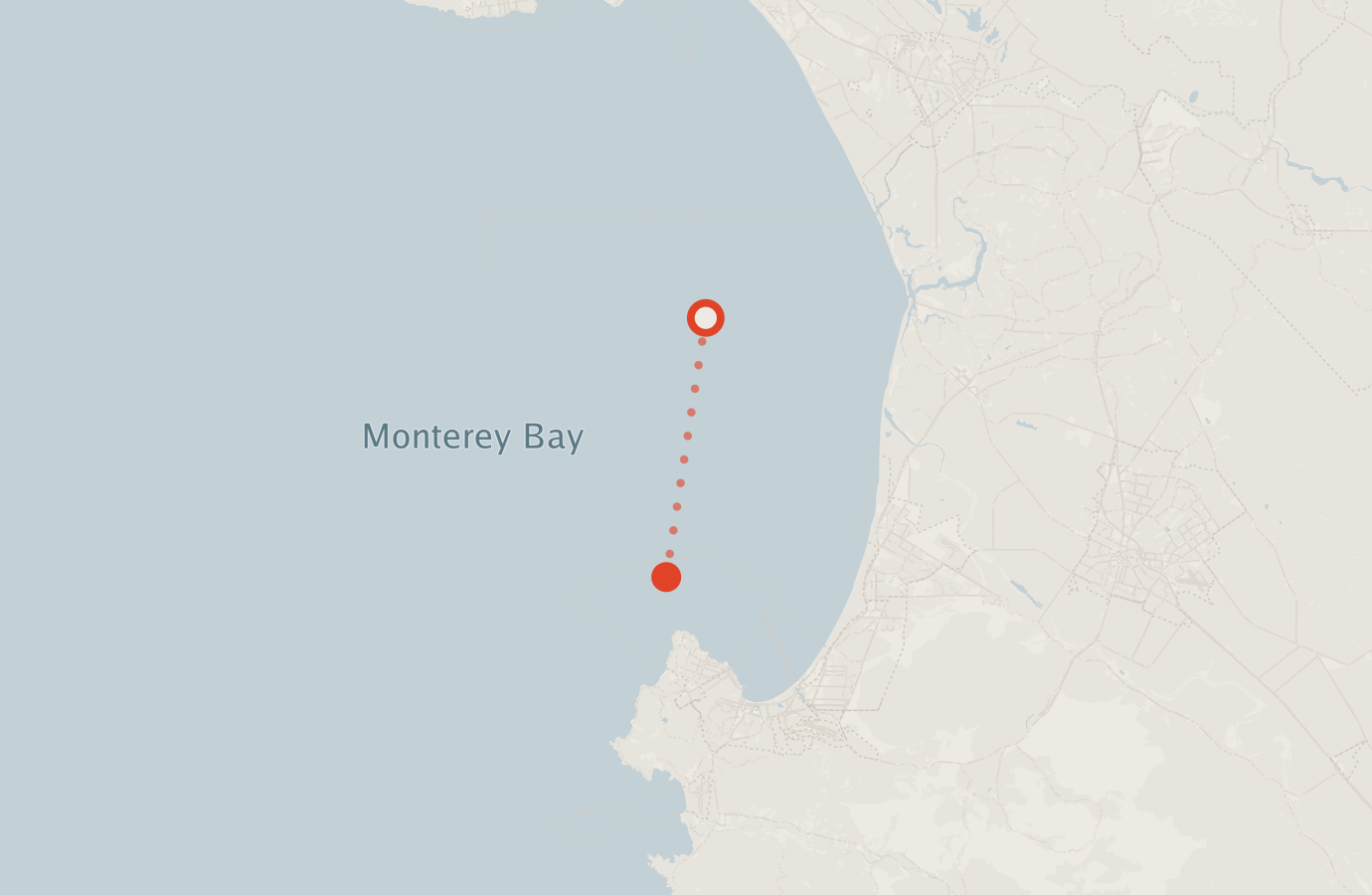 Activity map — real sighting points on an OpenStreetMap basemap