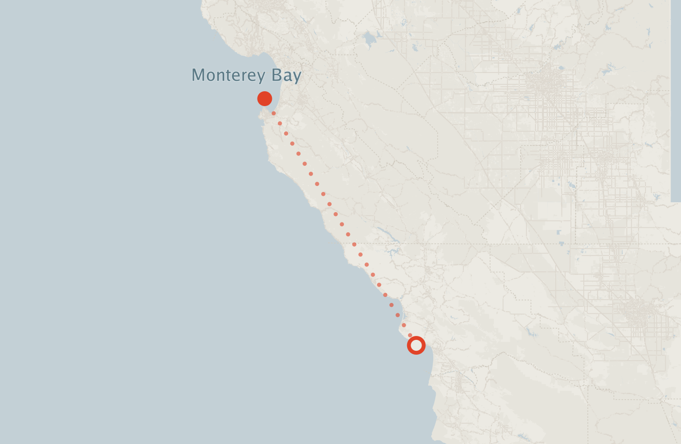 Activity map — real sighting points on an OpenStreetMap basemap
