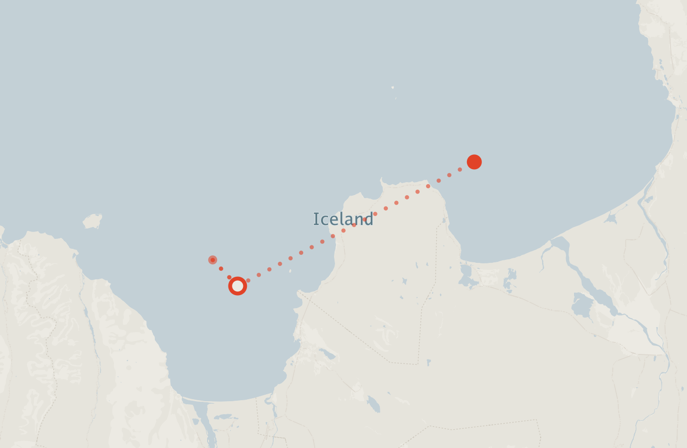 Activity map — real sighting points on an OpenStreetMap basemap