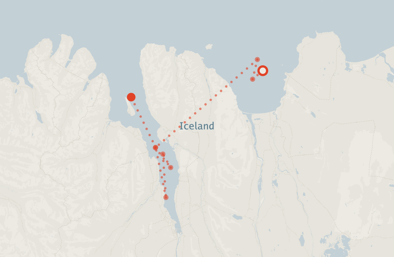 Activity map — real sighting points on an OpenStreetMap basemap