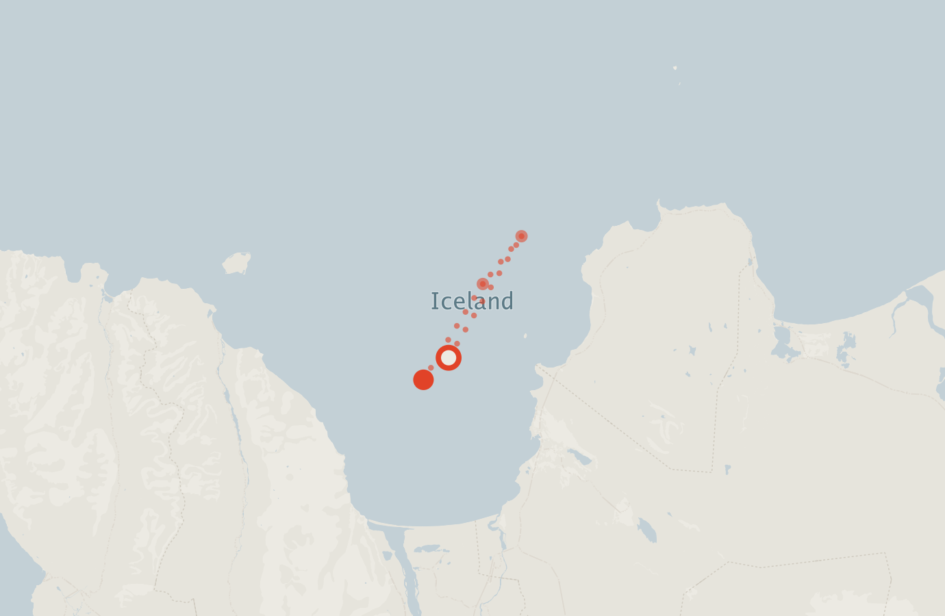 Activity map — real sighting points on an OpenStreetMap basemap