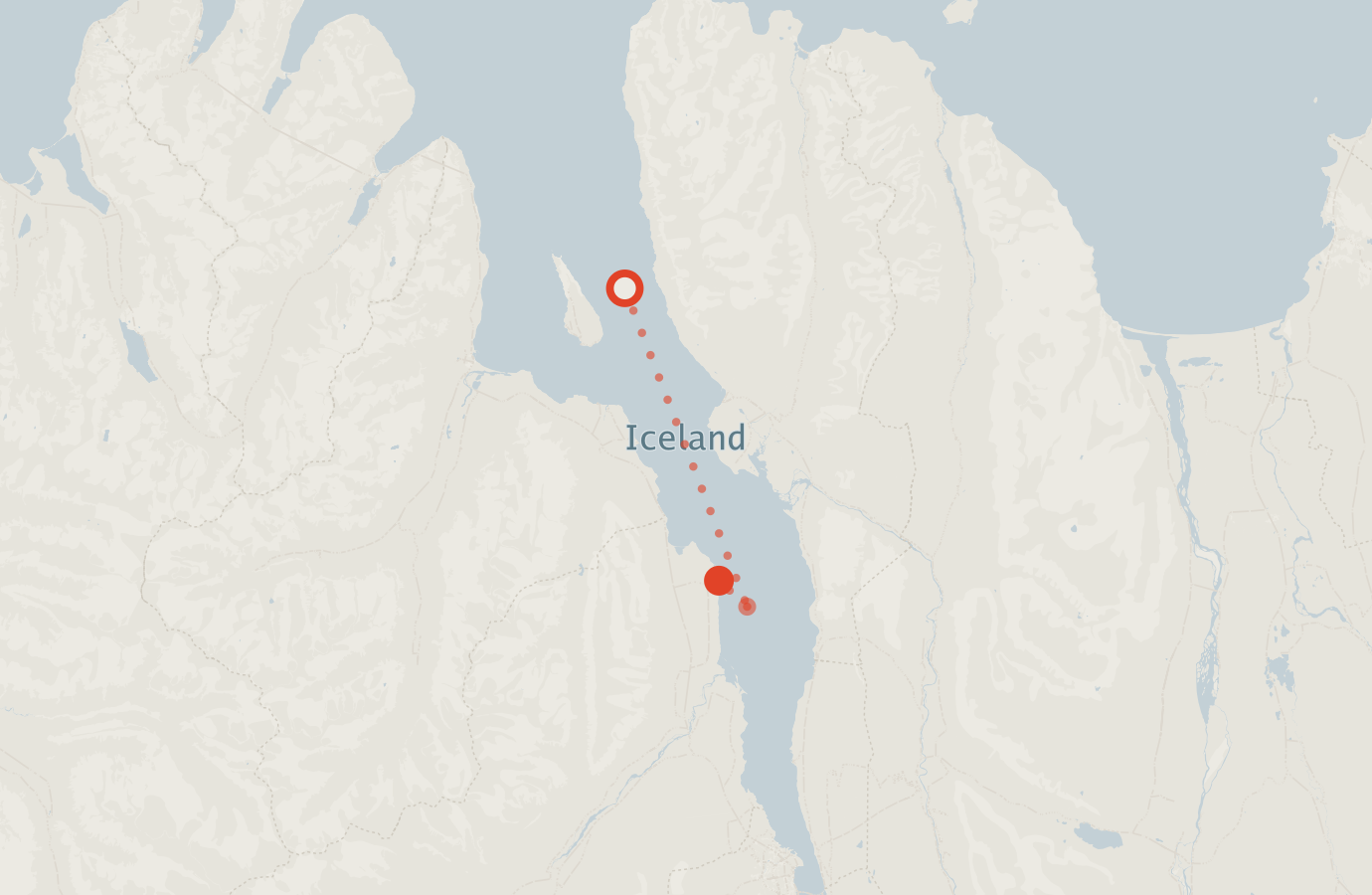 Activity map — real sighting points on an OpenStreetMap basemap