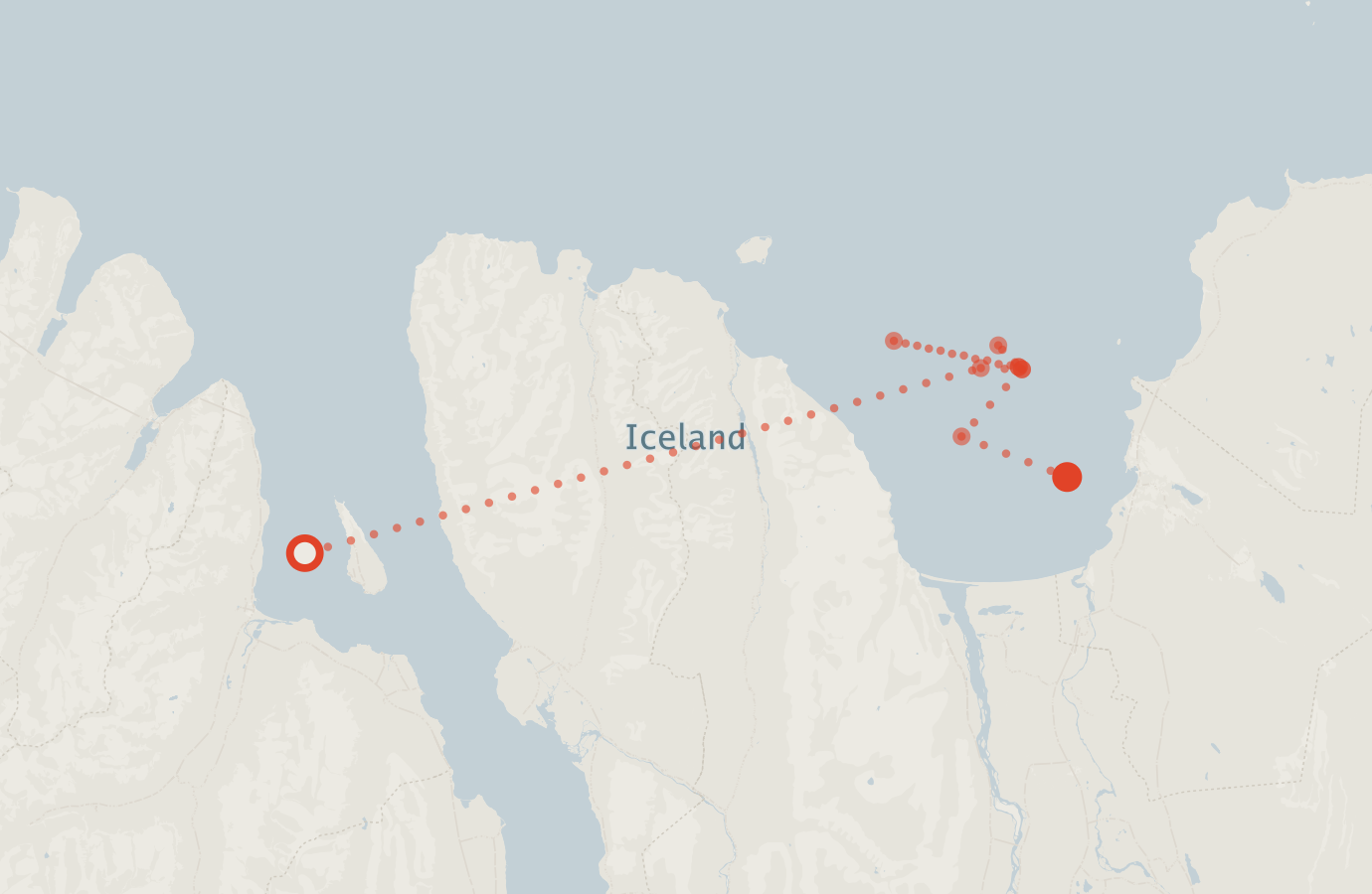 Activity map — real sighting points on an OpenStreetMap basemap