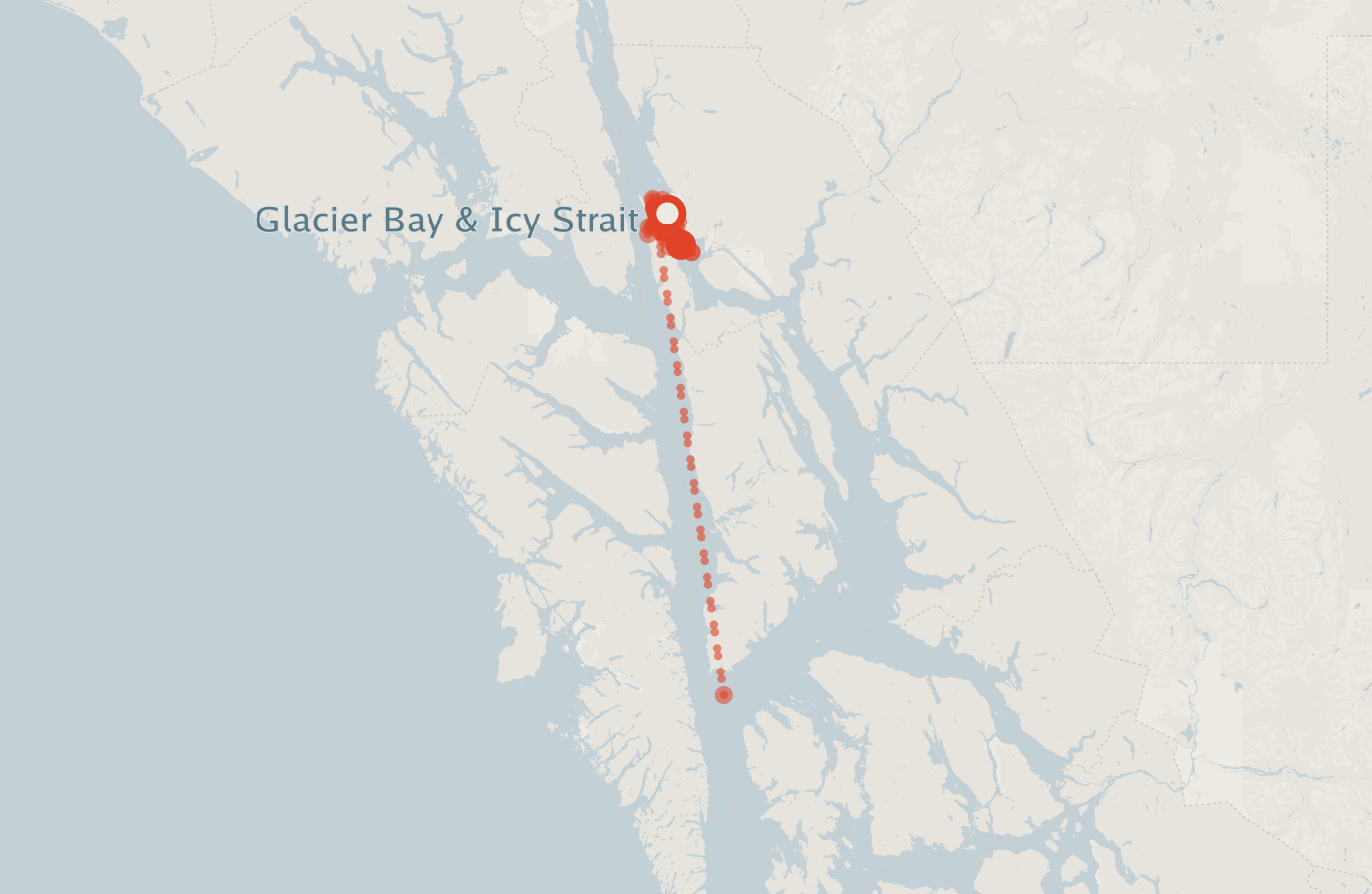Activity map — real sighting points on an OpenStreetMap basemap