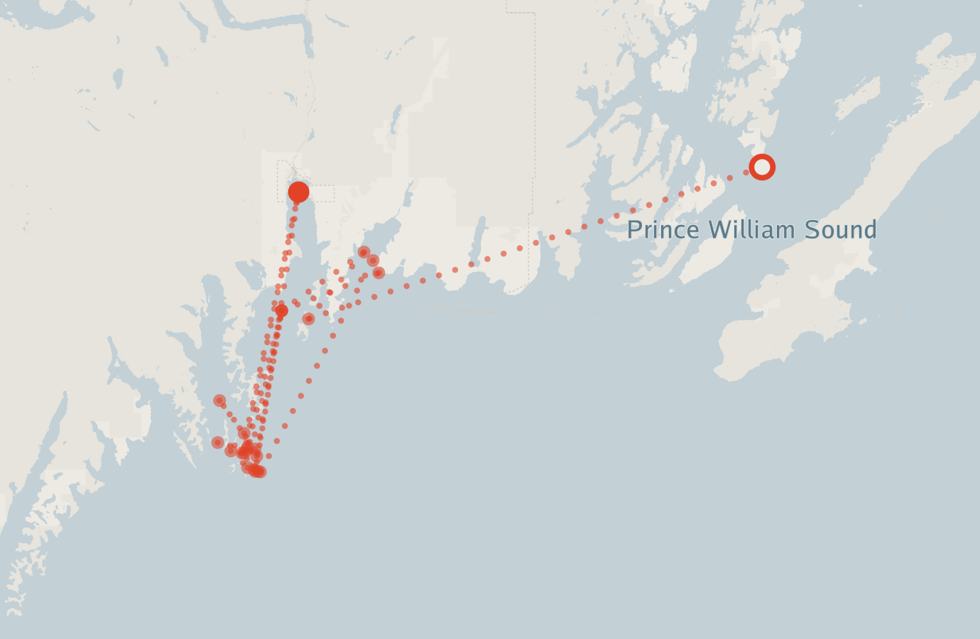Activity map — real sighting points on an OpenStreetMap basemap
