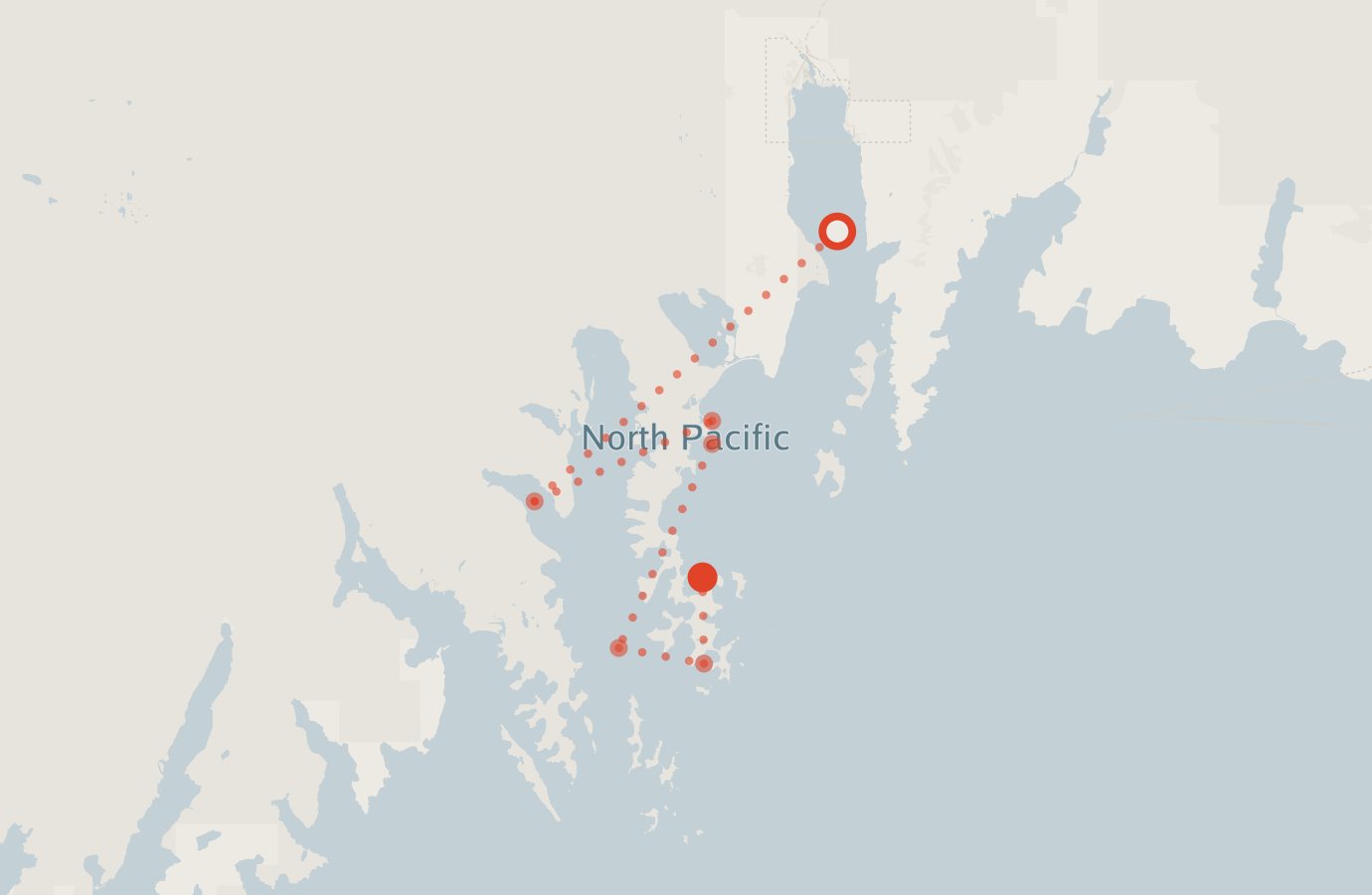 Activity map — real sighting points on an OpenStreetMap basemap