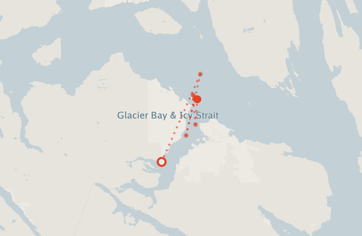 Activity map — real sighting points on an OpenStreetMap basemap