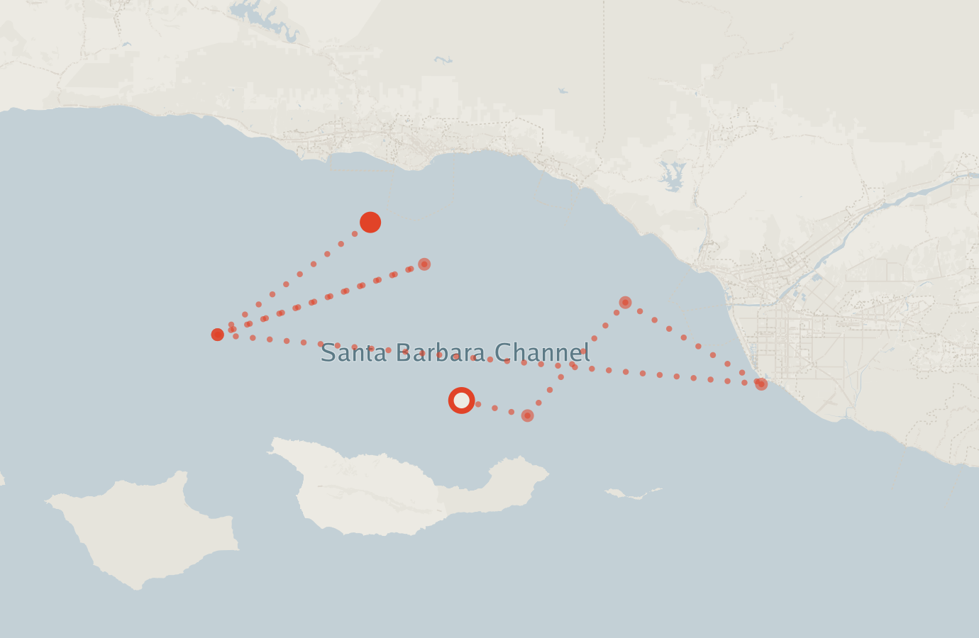 Activity map — real sighting points on an OpenStreetMap basemap