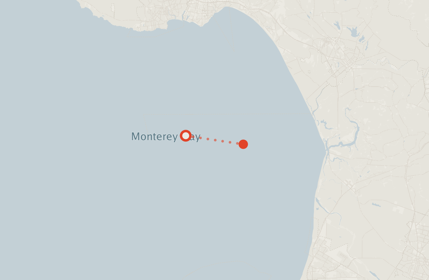 Activity map — real sighting points on an OpenStreetMap basemap