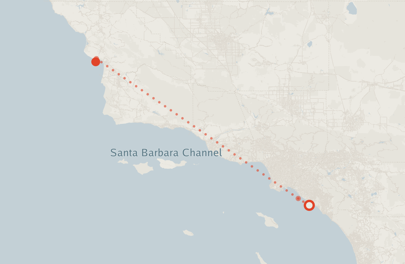 Activity map — real sighting points on an OpenStreetMap basemap