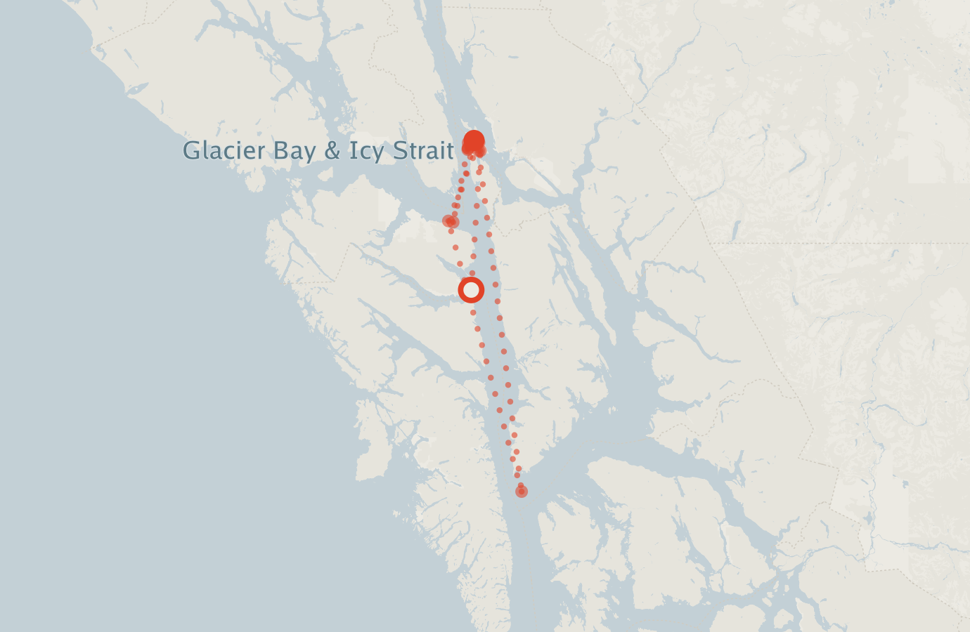 Activity map — real sighting points on an OpenStreetMap basemap