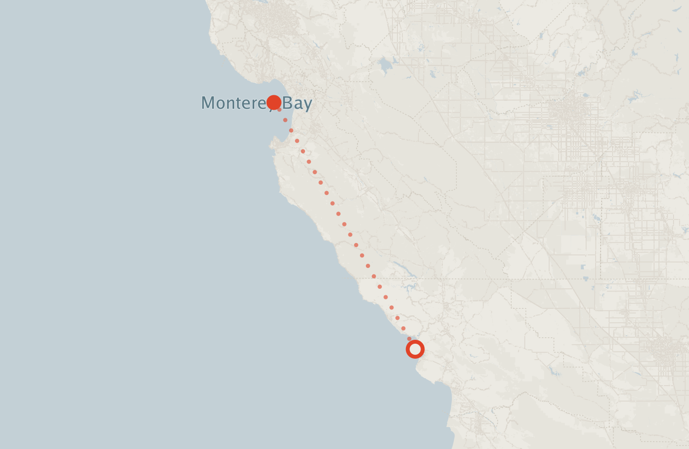 Activity map — real sighting points on an OpenStreetMap basemap