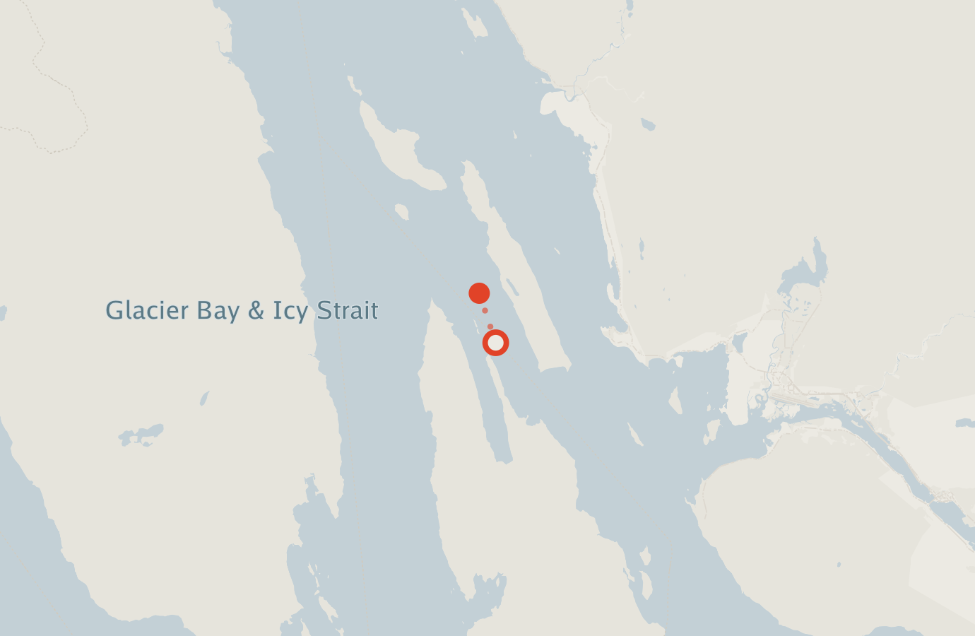 Activity map — real sighting points on an OpenStreetMap basemap