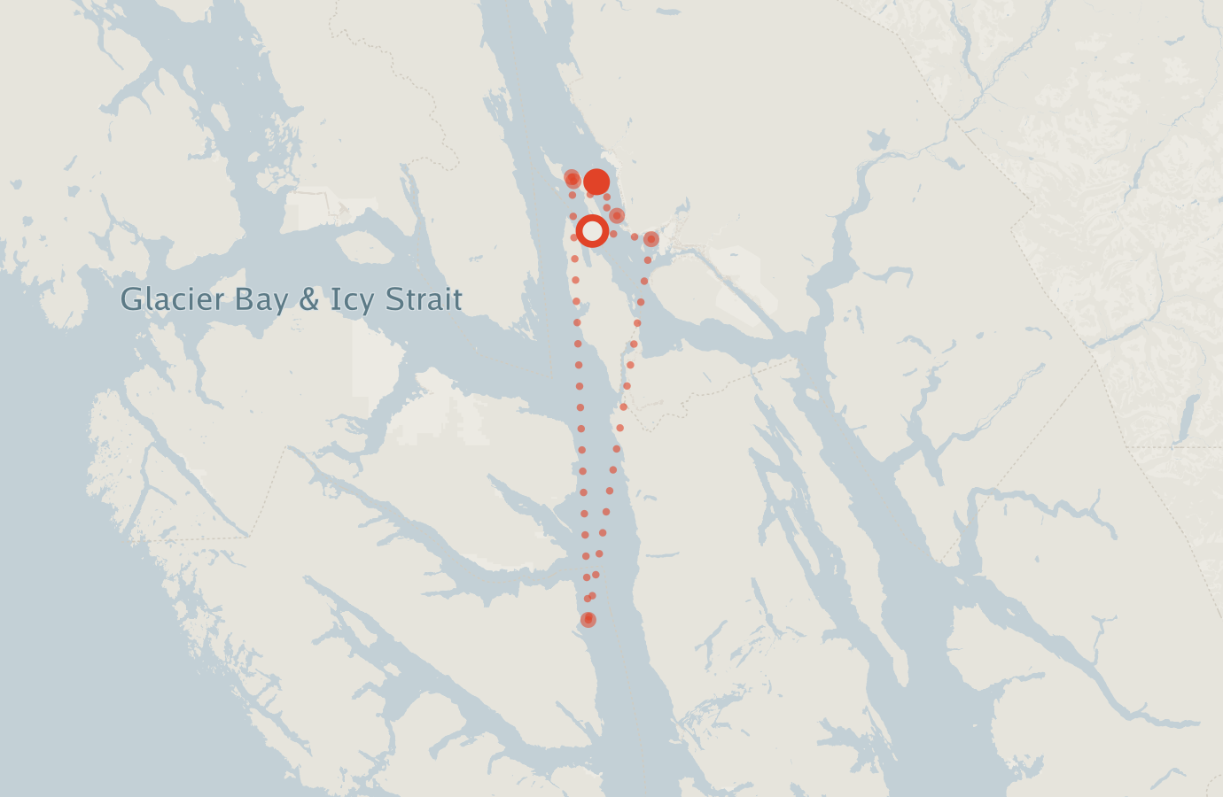 Activity map — real sighting points on an OpenStreetMap basemap