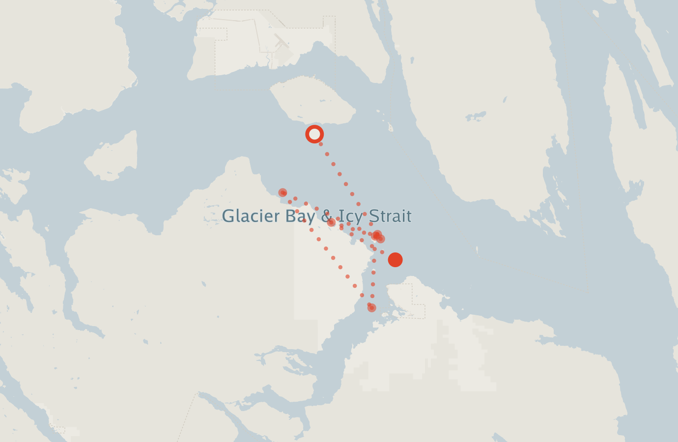 Activity map — real sighting points on an OpenStreetMap basemap