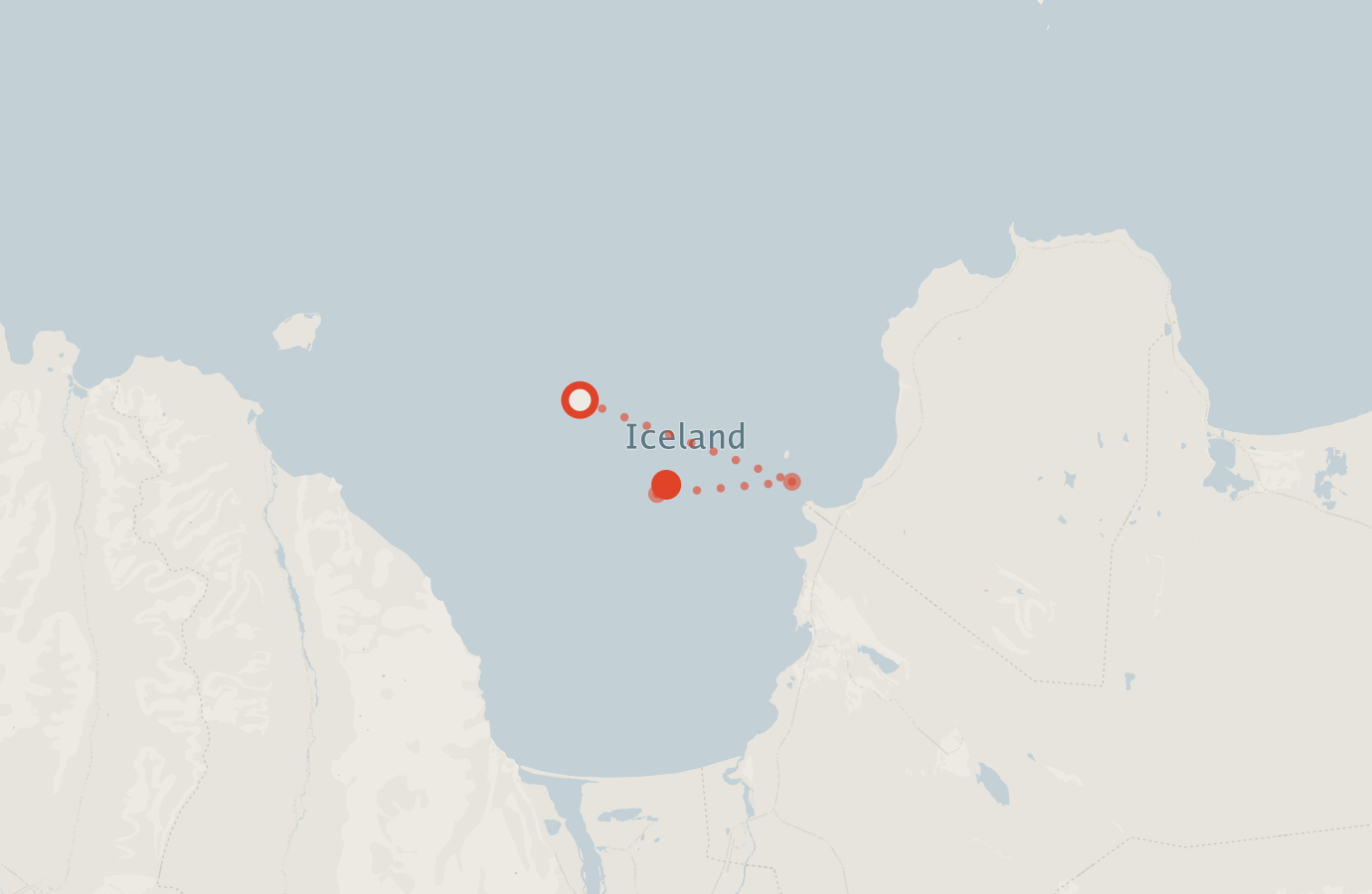 Activity map — real sighting points on an OpenStreetMap basemap