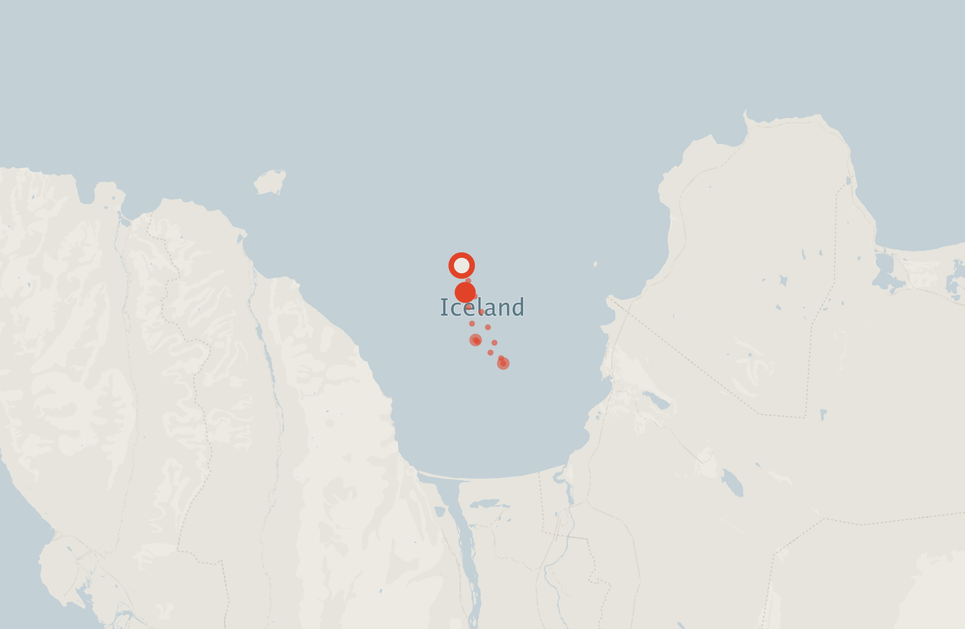 Activity map — real sighting points on an OpenStreetMap basemap