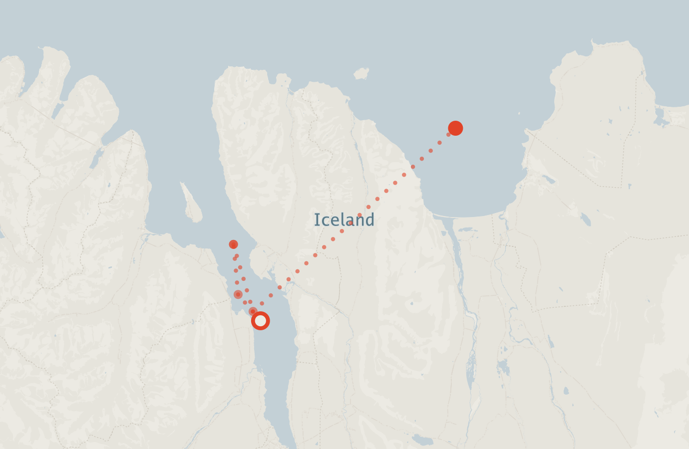 Activity map — real sighting points on an OpenStreetMap basemap