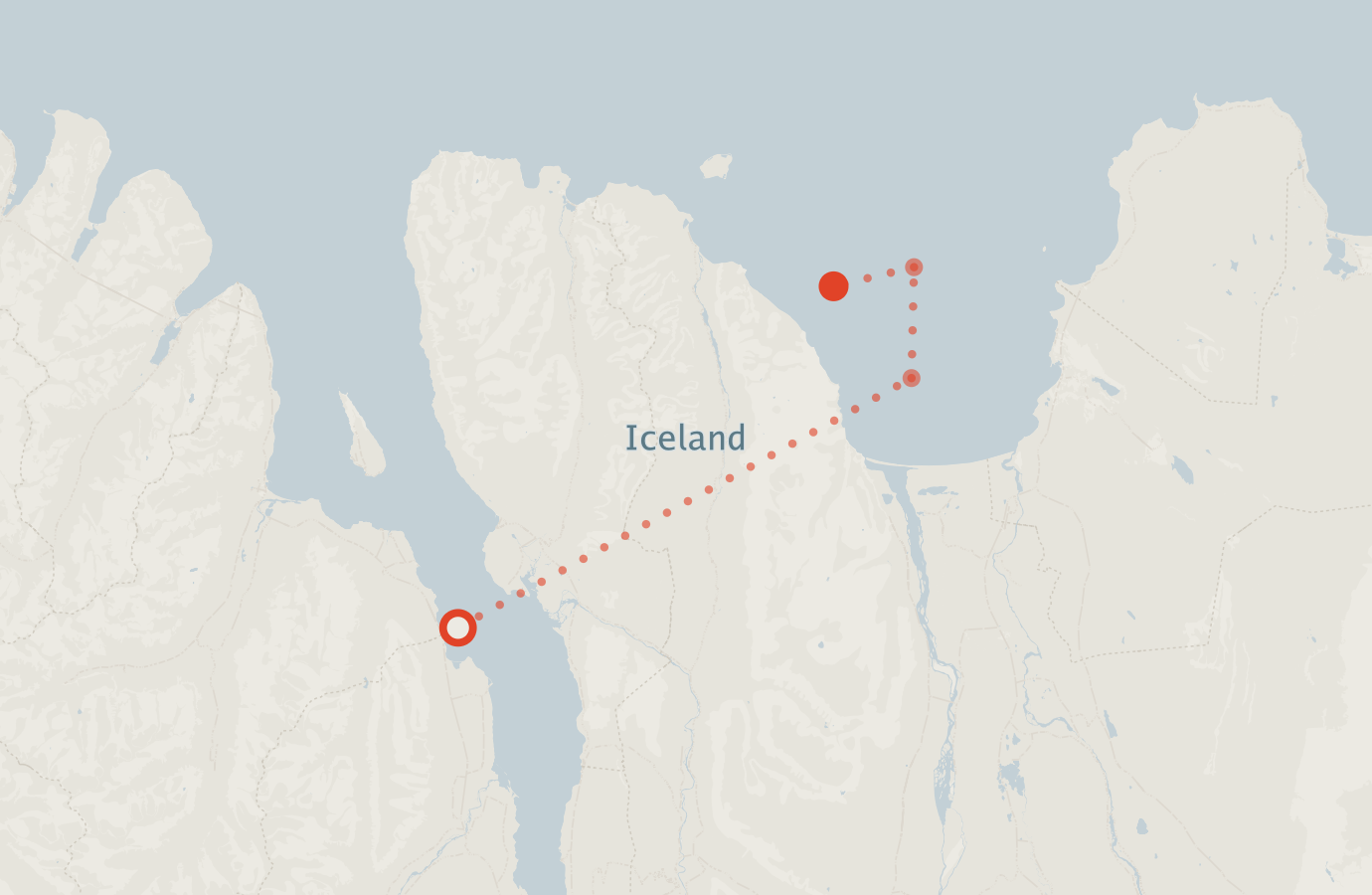 Activity map — real sighting points on an OpenStreetMap basemap