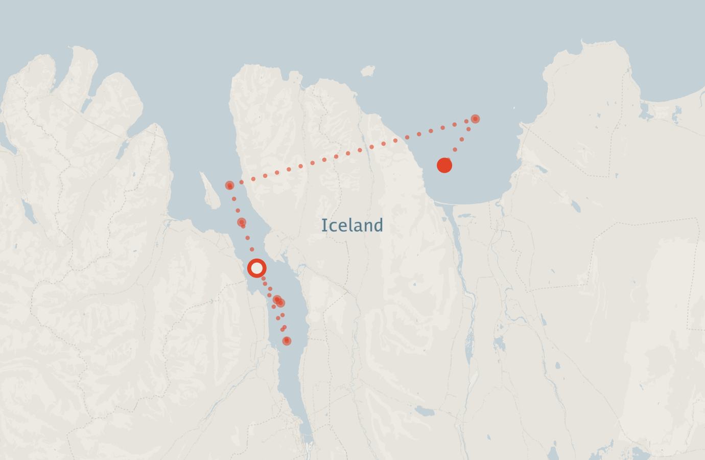 Activity map — real sighting points on an OpenStreetMap basemap