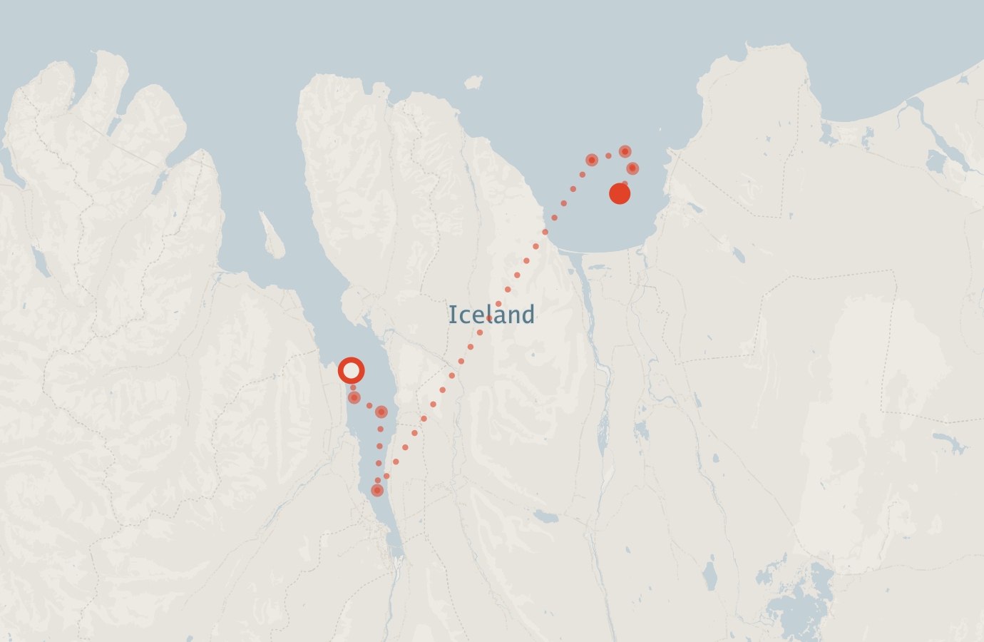 Activity map — real sighting points on an OpenStreetMap basemap