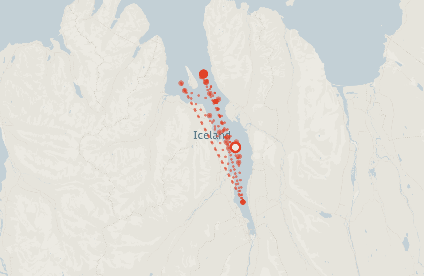 Activity map — real sighting points on an OpenStreetMap basemap