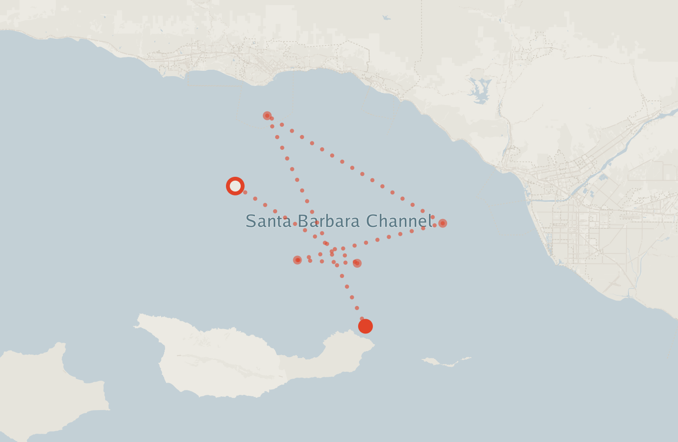Activity map — real sighting points on an OpenStreetMap basemap