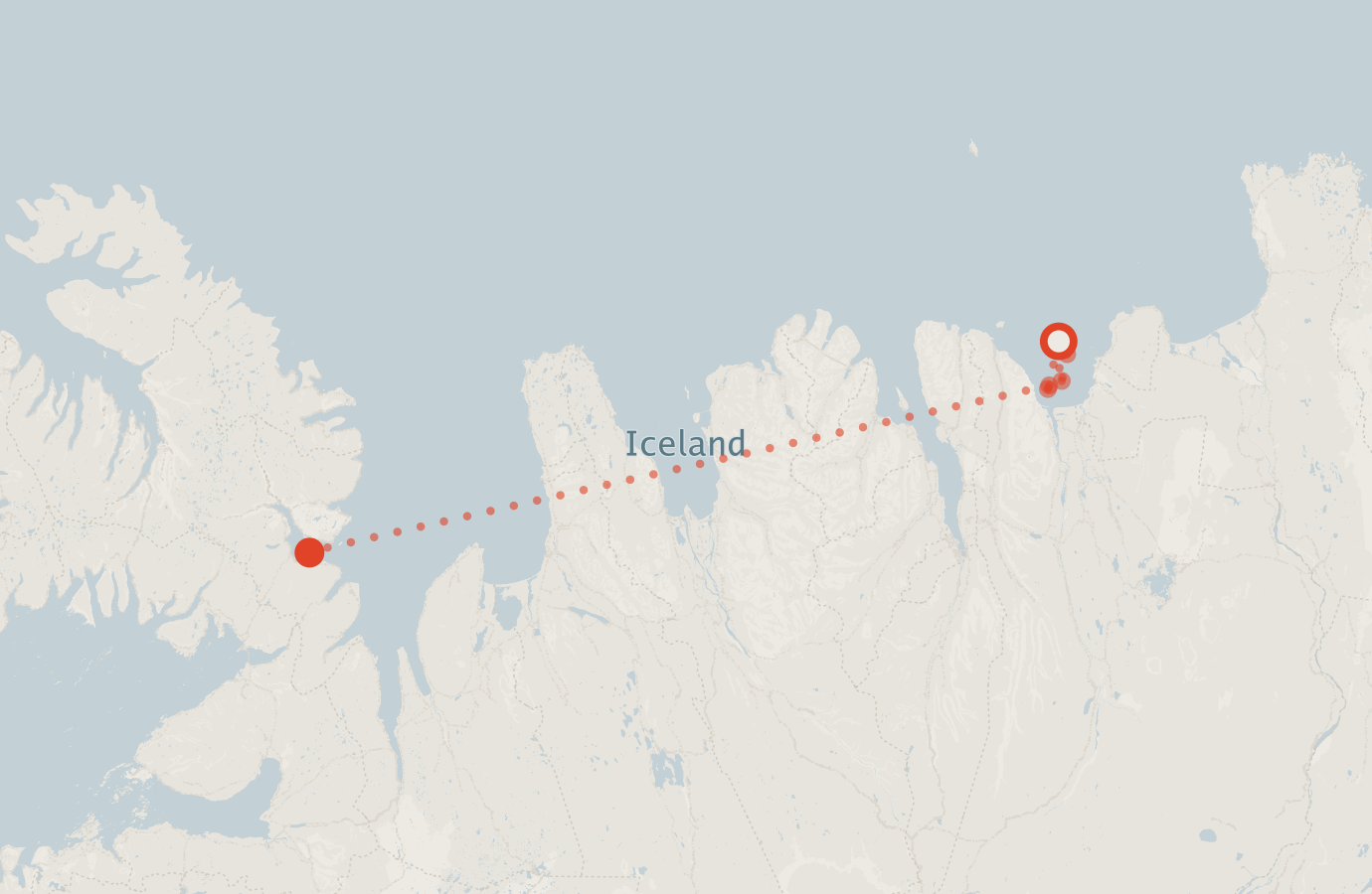 Activity map — real sighting points on an OpenStreetMap basemap
