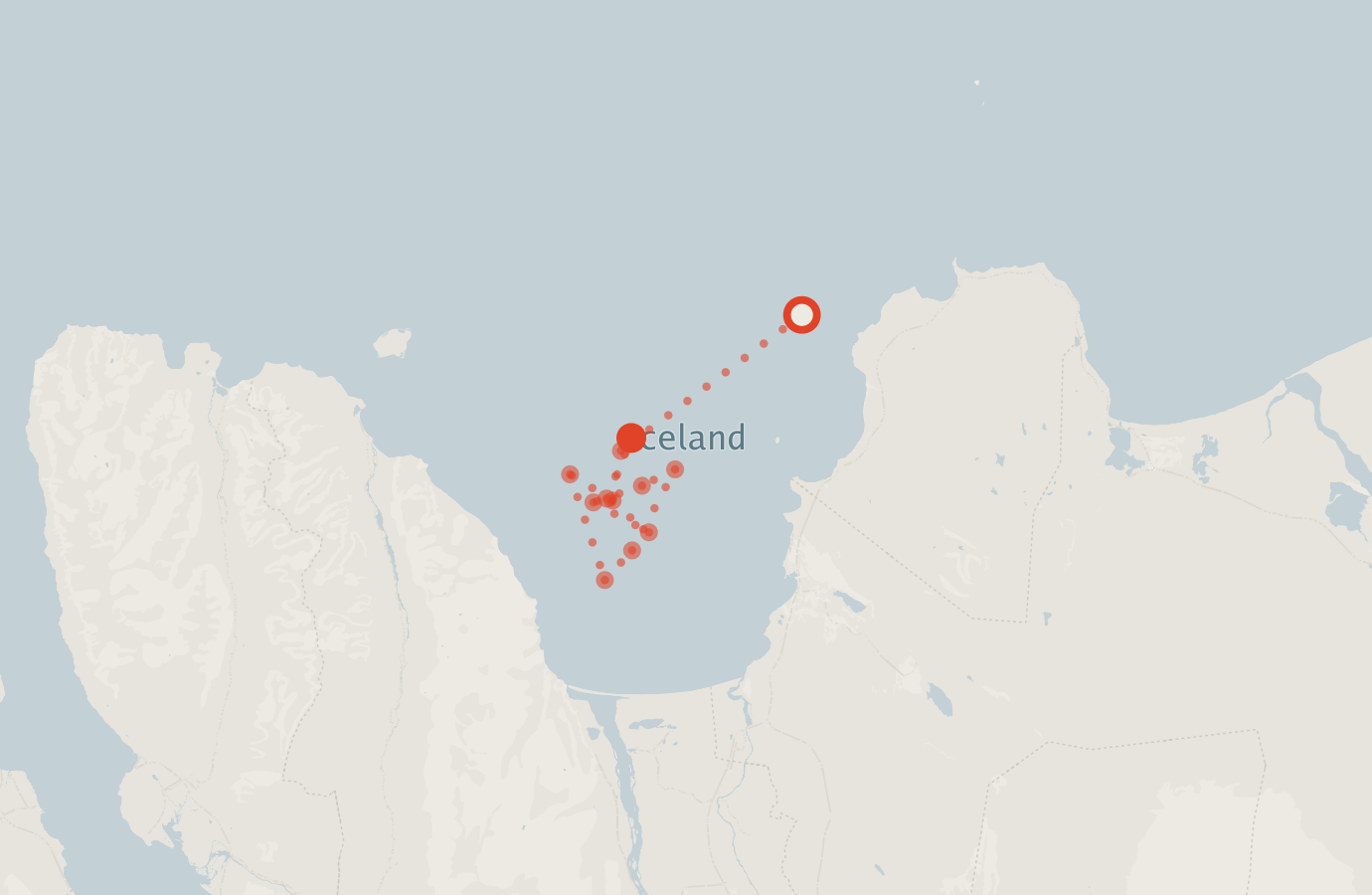 Activity map — real sighting points on an OpenStreetMap basemap