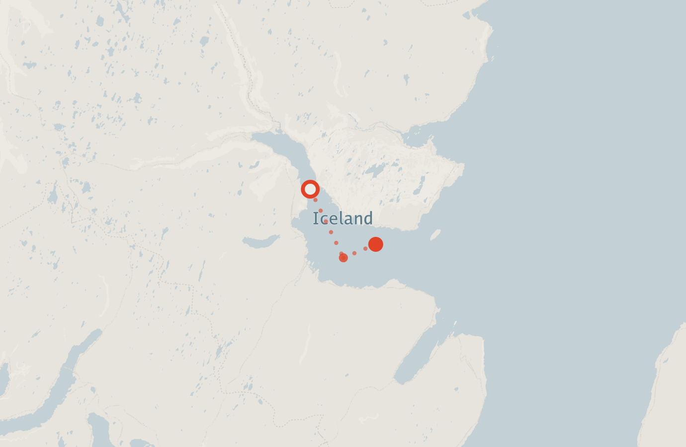 Activity map — real sighting points on an OpenStreetMap basemap