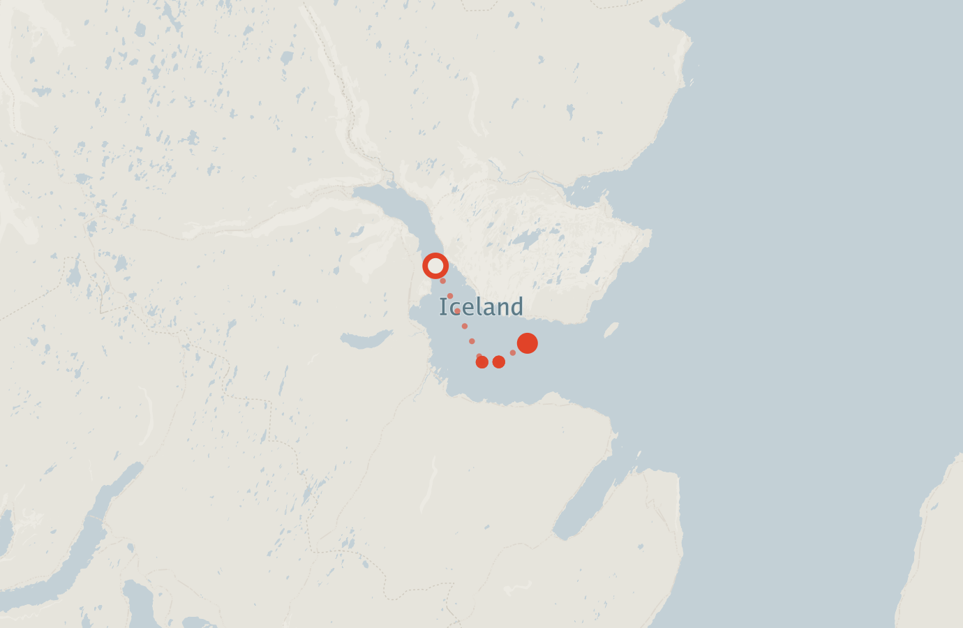 Activity map — real sighting points on an OpenStreetMap basemap