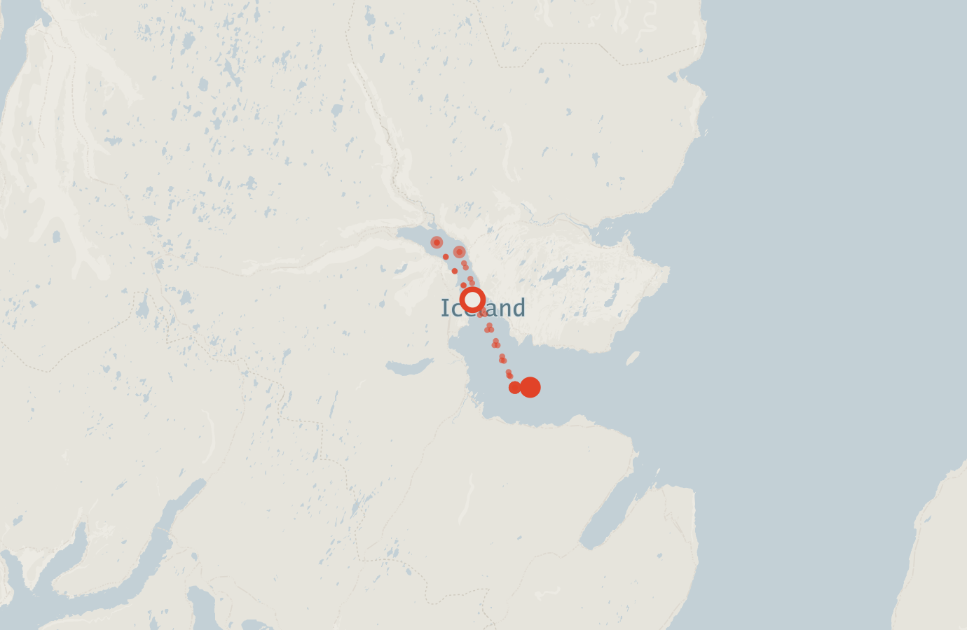 Activity map — real sighting points on an OpenStreetMap basemap