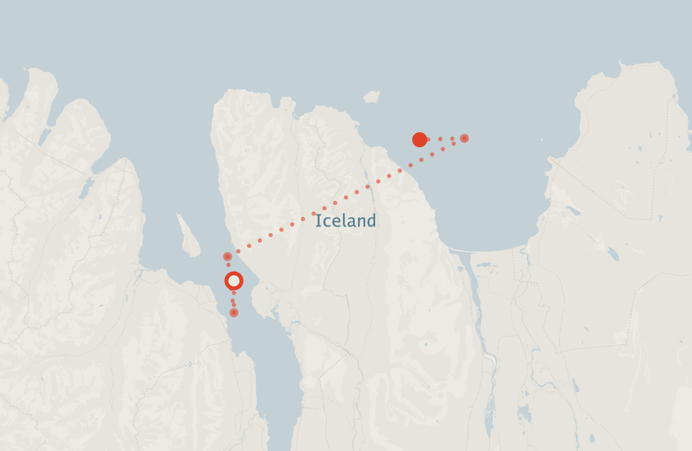 Activity map — real sighting points on an OpenStreetMap basemap