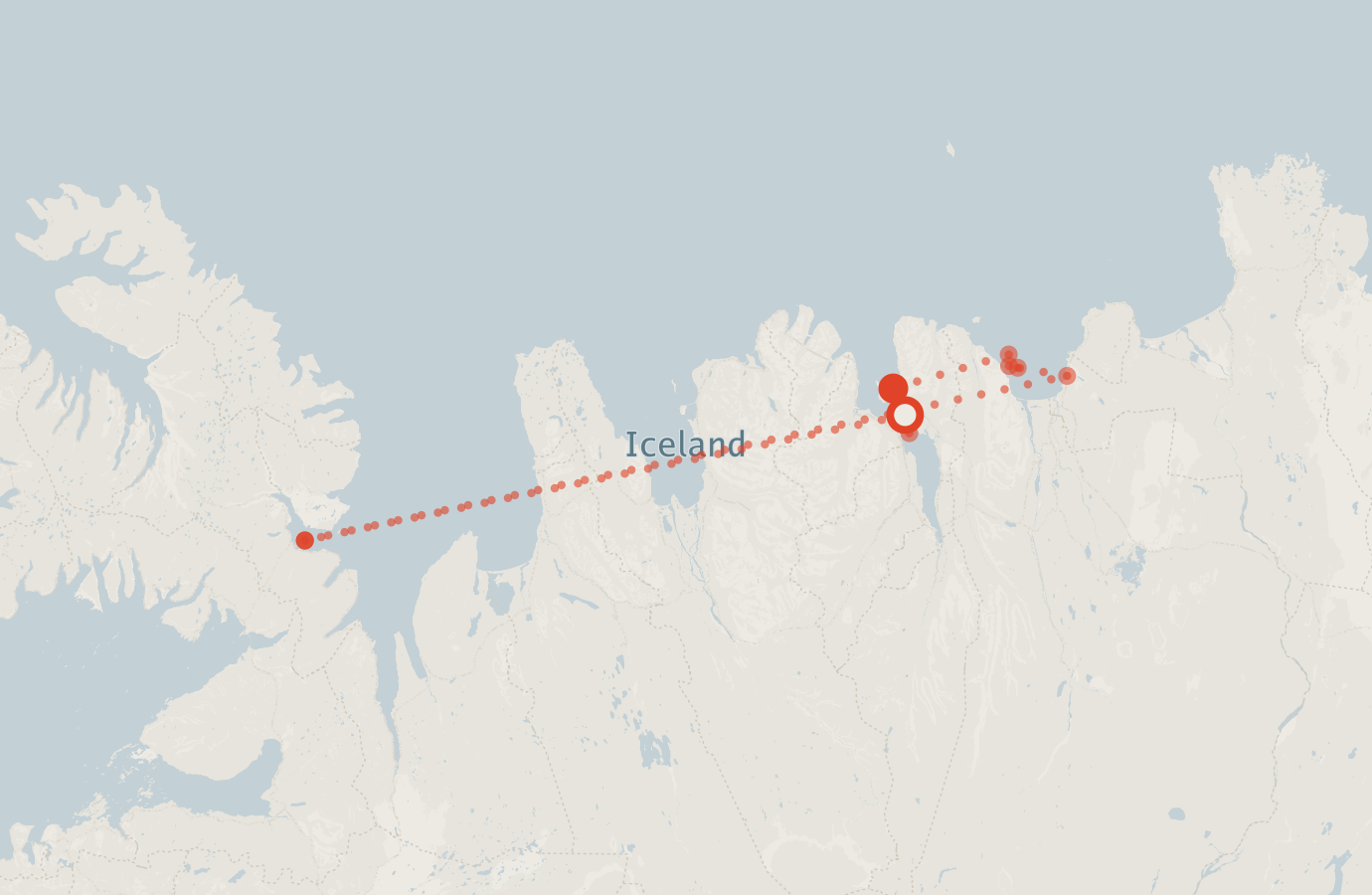 Activity map — real sighting points on an OpenStreetMap basemap