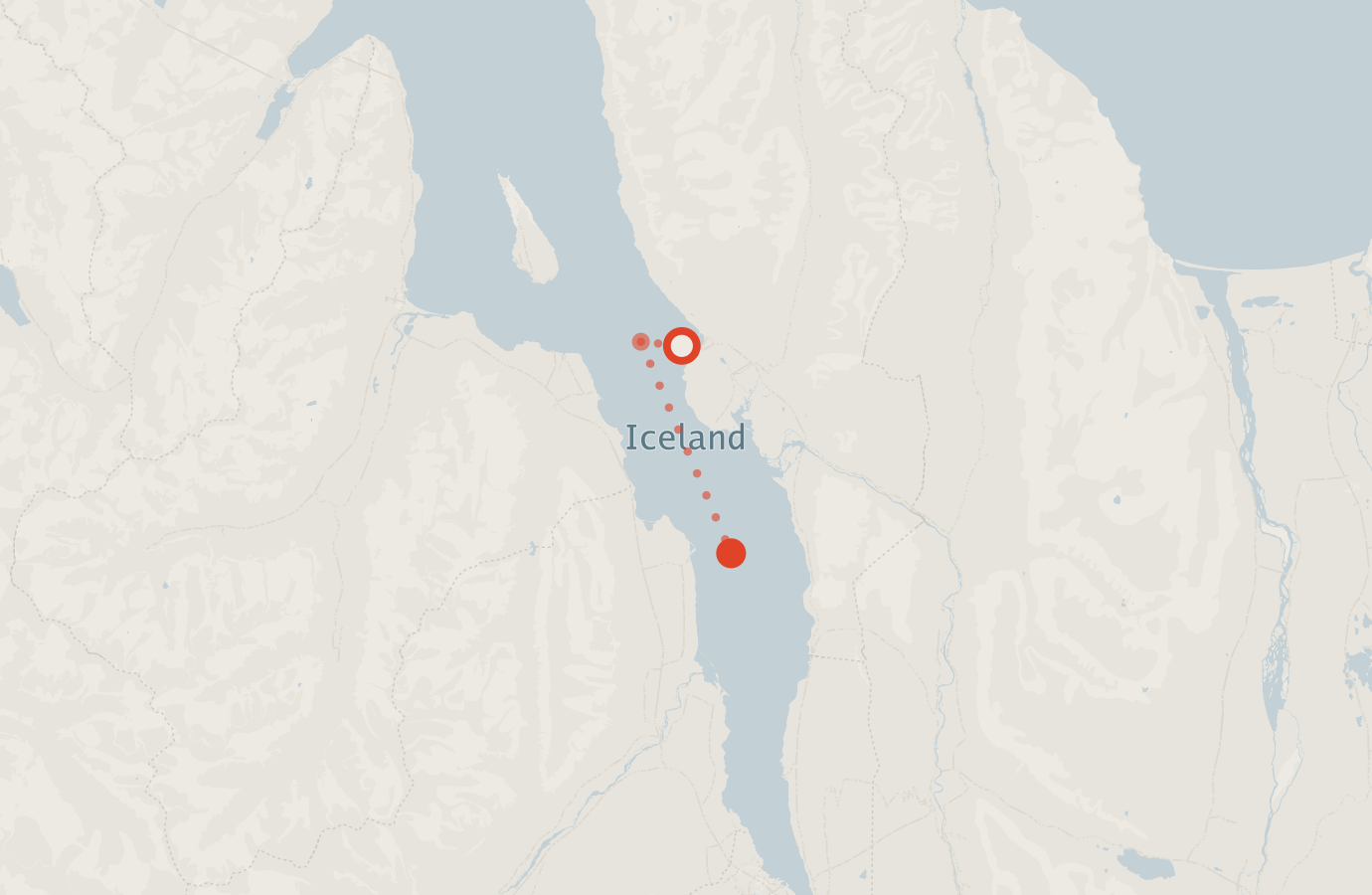 Activity map — real sighting points on an OpenStreetMap basemap