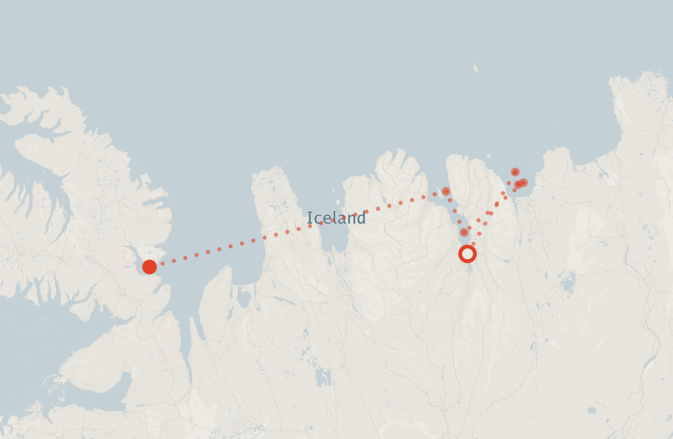 Activity map — real sighting points on an OpenStreetMap basemap