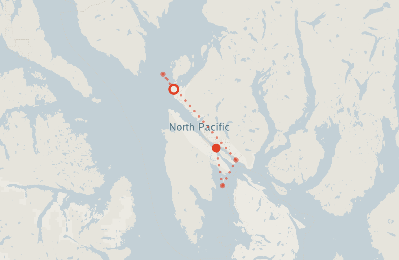 Activity map — real sighting points on an OpenStreetMap basemap