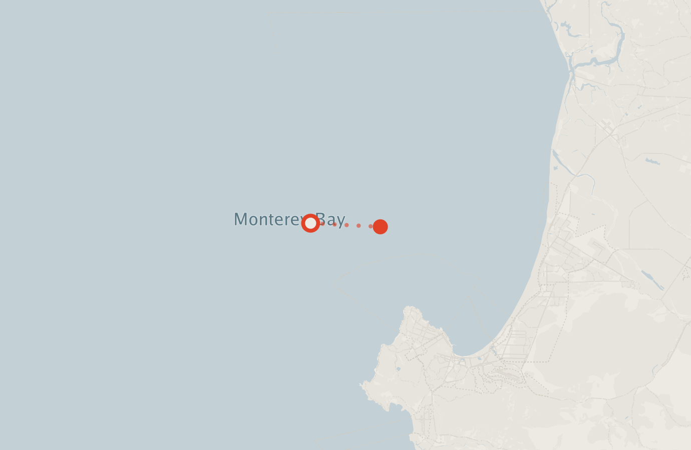 Activity map — real sighting points on an OpenStreetMap basemap