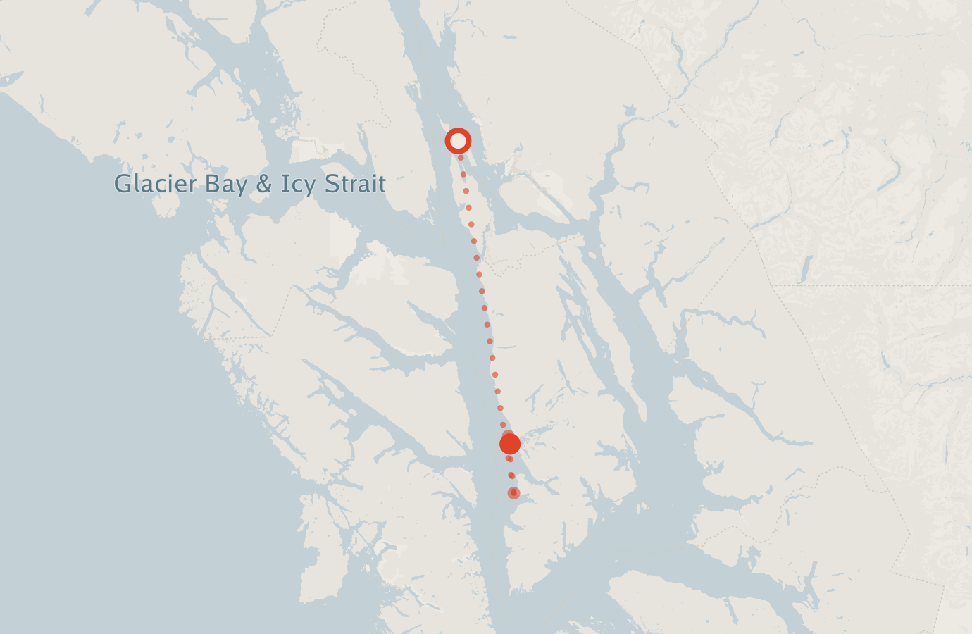 Activity map — real sighting points on an OpenStreetMap basemap